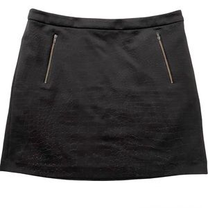 Halogen Black Croc Print Skirt